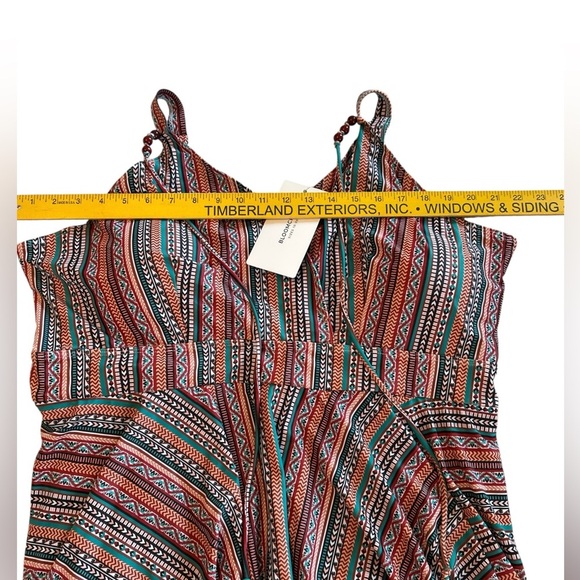 Bloom Chic Plus Size Bandana Striped Print Adjustable Straps Swim Dress 22-24W. - Picture 12 of 13